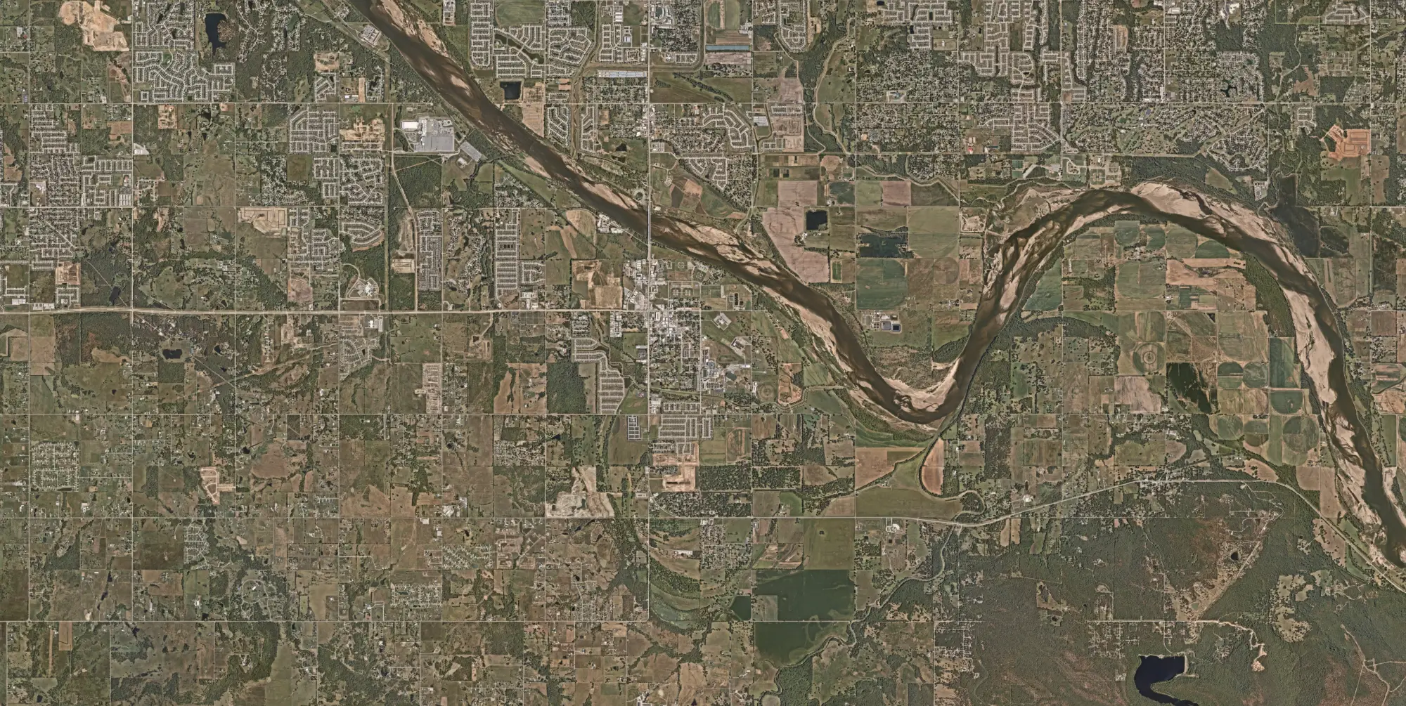 bixby, oklahoma aerial map